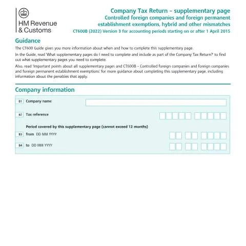 Document preview: Understanding CT600B: UK Corporation Tax for Complex Global Operations — Taxes