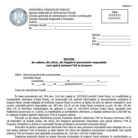 Document preview: Ghidul complet pentru Decizia de radiere din Registrul persoanelor — Impozite & fiscalitate (CERFA n°A4_OPANAF_1503_2016)