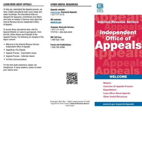 Document preview: Navigate Your Tax Appeals with IRS Publication 4227 — Taxes (CERFA n°PUB-4227)