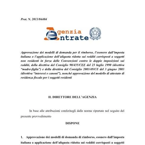 Anteprima documento Modulo di richiesta rimborso per convenzioni contro le doppie — Tasse e fisco