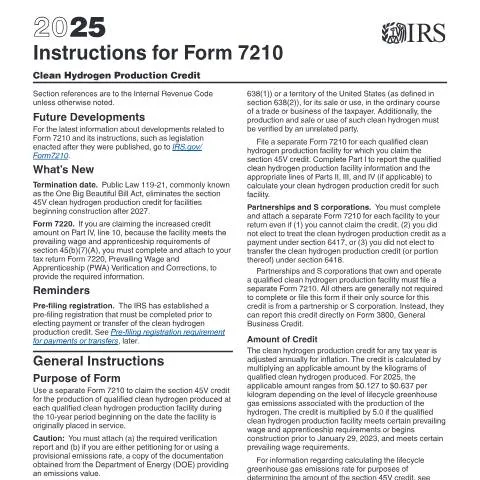 Document preview: Mastering the IRS Instructions for Form 7210 — Taxes (CERFA n°INST-7210)