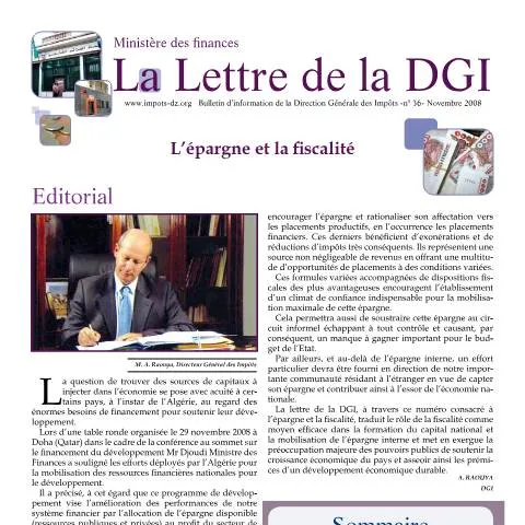 Aperçu du document Guide pratique sur la Lettre DGI 36 pour les impôts en Algérie — Démarches administratives (CERFA n°LDGI 36)