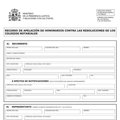 Vista previa del documento Procedimiento para apelar honorarios en colegios notariales — Trámites administrativos
