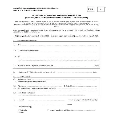Document preview: Az orvosi jelentések szerepe a magyar szociális biztonságban — Egészség (CERFA n°NEU.69.K)