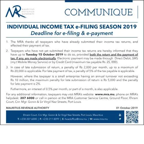 Document preview: Essential Guide to Individual Income Tax e-Filing 2019 — Taxes (CERFA n°FilingSeason011019)