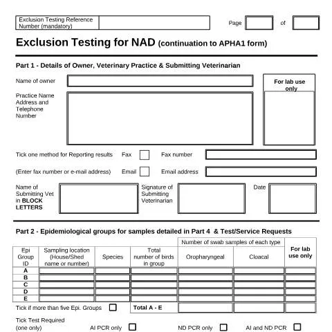 Document preview: Understanding the APHA1 TTE Form for Poultry Health — Health