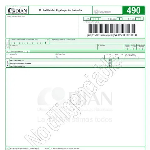 Vista previa del documento Importancia del Recibo Oficial de Pago de Impuestos 2005 — Impuestos (CERFA n°F490-2005)