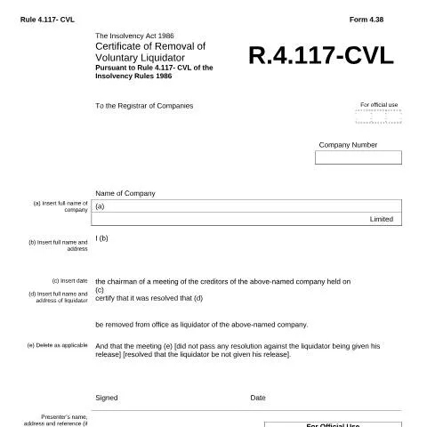 Document preview: Understanding the Removal of a Voluntary Liquidator in the UK — Government & admin