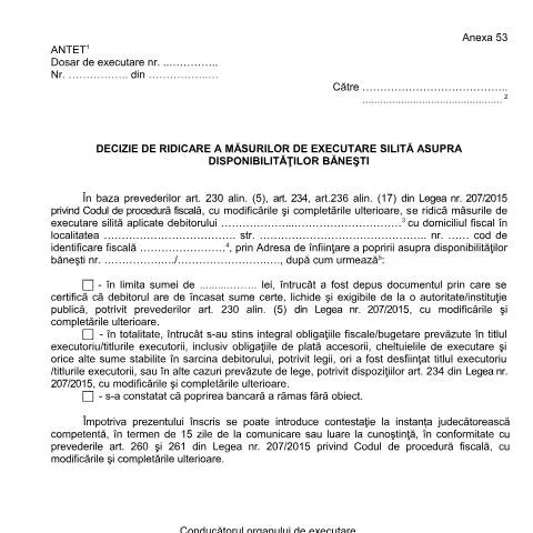 Document preview: Importanța Deciziei OPANAF 63/2017 în Recuperarea Datoriilor — Impozite & fiscalitate (CERFA n°A53_OPANAF_63_2017)