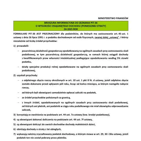 Document preview: Wszystko, co musisz wiedzieć o formularzu PIT-36 — Podatki i fiskalność (CERFA n°PIT-36)