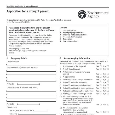 Document preview: Navigating Form WR80 for Drought Permits — Government & admin