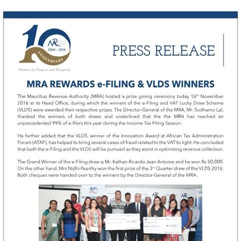 Document preview: Celebrating Excellence in Tax Compliance and Innovation — Government & admin (PrizeGiving161116)