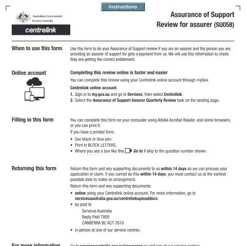 Document preview: Navigating the Assurance of Support Review Process — Benefits & social aid (CERFA n°SU058)
