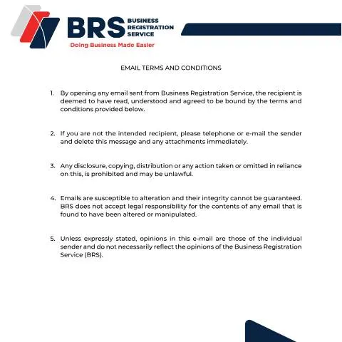 Document preview: Understanding the BRS Email Disclaimer for Stakeholders — Government & admin (CERFA n°BRS-Email-Disclaimer-)