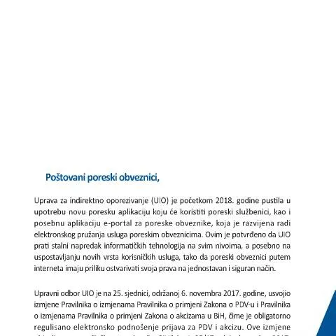 Document preview: Kako ePorezi brosura unapređuje poreski sistem — Administrativne procedure