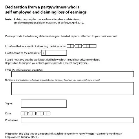 Document preview: Navigating Form T439 for Self-Employed Loss of Earnings Claims — Legal & justice