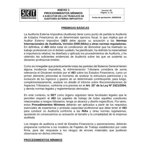 Vista previa del documento Procedimientos de auditoría impositiva en Paraguay — Impuestos