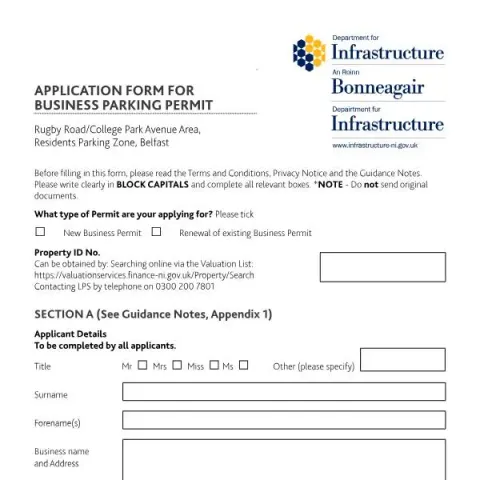 Document preview: Guide to Applying for a Business Parking Permit in Northern Ireland — Government & admin