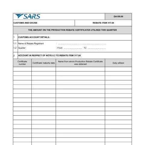 Document preview: Understanding the DA 199 00 and Its Importance for Businesses — Government & admin (CERFA n°DA 199 00)