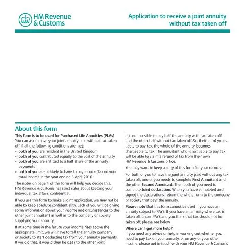 Document preview: Maximize Your Income with a Joint Annuity Tax Exemption — Taxes