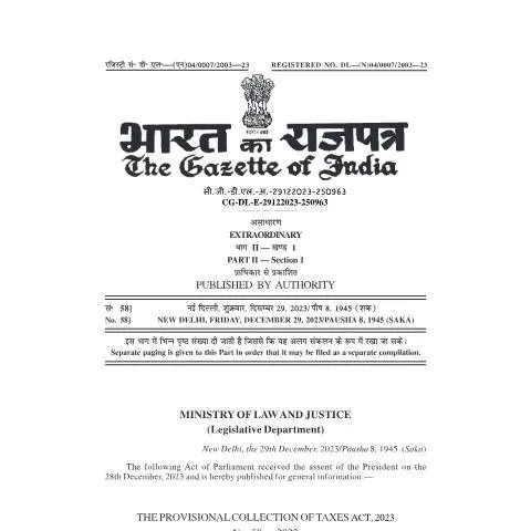 Document preview: Provisional Collection of Taxes Act 2023: Key Insights for Taxpayers — Government & admin (CERFA n°PCTA-2023-Gazette)