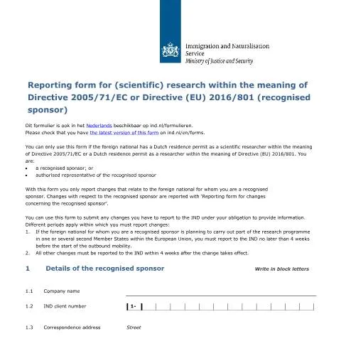 Documentvoorvertoning: Instructies voor het rapportageformulier wetenschappelijk onderzoek — Immigratie & visa (CERFA n°7595)