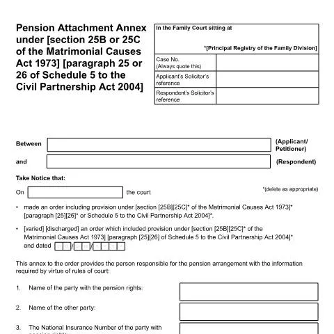 Document preview: Mastering Form P2: Your Guide to Pension Rights in Divorce — Legal & justice
