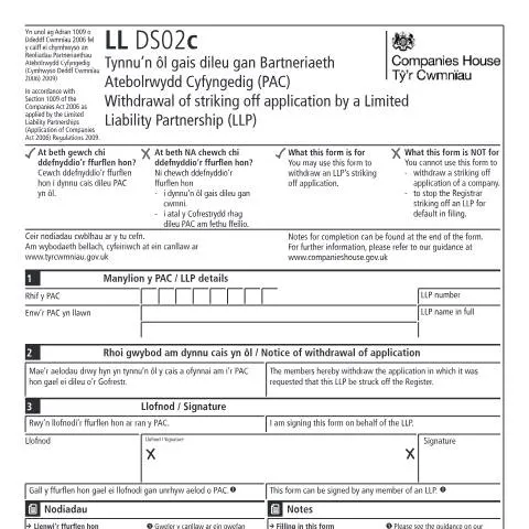 Document preview: Essential Guide to Withdrawing LL DS02c Applications — Business