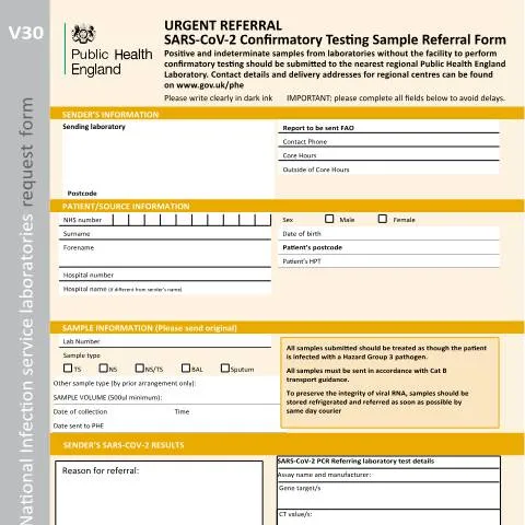 Document preview: Understanding the V30 SARS-CoV-2 Sample Referral Process — Health
