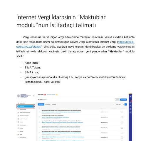Document preview: Vergi Orqanı ilə Yazışma: Addım-addım Bələdçi — Vergilər & maliyyə