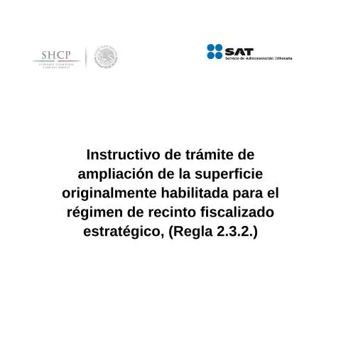 Vista previa del documento Guía para la Ampliación de Recinto Fiscalizado Estratégico — Trámites administrativos (CERFA n°H14)