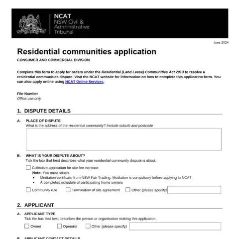 Document preview: Understanding the Residential Communities Application Process in NSW — Legal & justice