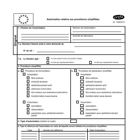 Aperçu du document Procédures douanières simplifiées : le guide complet — Douane & import-export (CERFA n°13953*01)