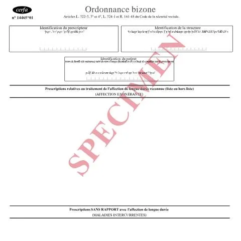 Aperçu du document Le dispositif réglementaire de l'ordonnance bizone en France — Démarches administratives (CERFA n°14465*01)