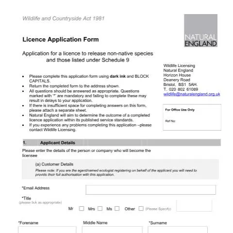 Document preview: Understanding the Non-native Species Licence Process — Government & admin