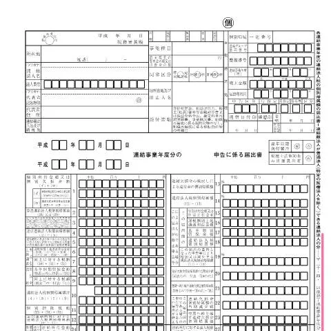 Document preview: 連結法人税の個別帰属額等の届出書の概要 — 税金と財政 (CERFA n°C2-1)