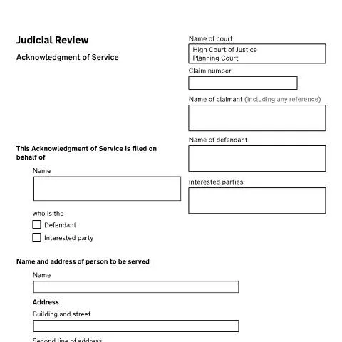 Document preview: Navigating Form N462PC in Judicial Review Processes — Legal & justice
