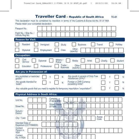 Document preview: Understanding the TC01 Traveller Card for Smooth Travel — Government & admin (CERFA n°TC01)