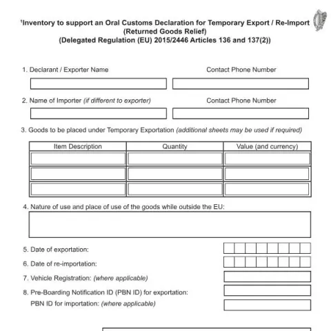 Document preview: Understanding the Inventory Form for Temporary Export and Re-Import — Government & admin (RPC019326_EN_WB_D_7)