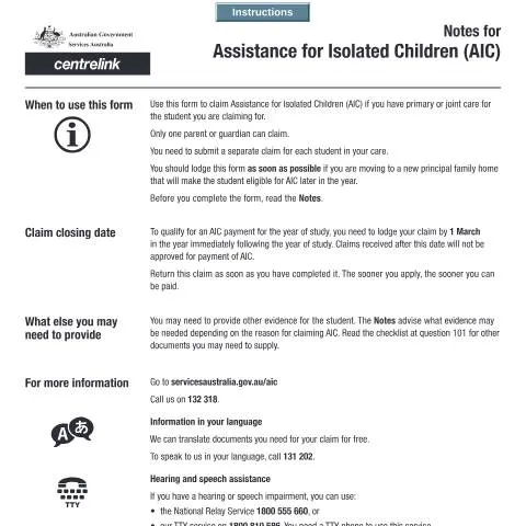 Document preview: Navigating Financial Aid for Isolated Children in Australia — Family (CERFA n°SY040)