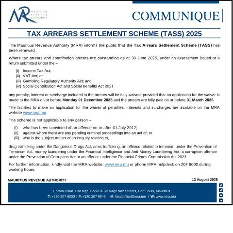 Document preview: Seize the Tax Arrears Settlement Scheme 2025 Opportunity — Taxes (CERFA n°Com-TASS2025)