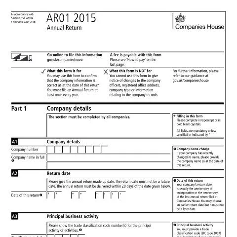 Document preview: How to File Your Company's AR01 Annual Return Correctly — Government & admin