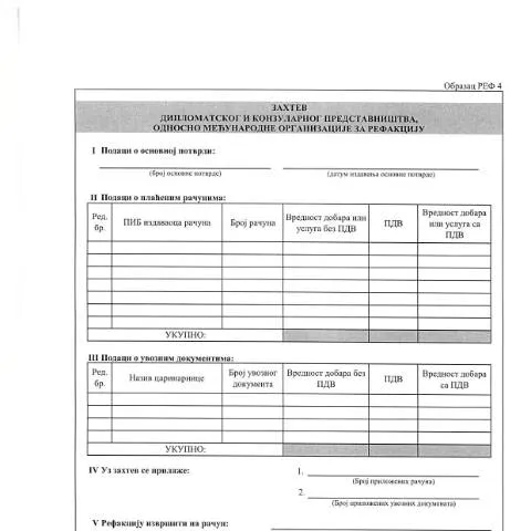 Document preview: Razumevanje Obrazac Ref 4 i njegove povezanosti sa poreskim sistemom — Administrativne procedure (CERFA n°ObrazacRef4)
