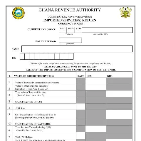 Document preview: A Comprehensive Guide to the Imported Service Return Form DT-0134 — Taxes (CERFA n°DT-0134)