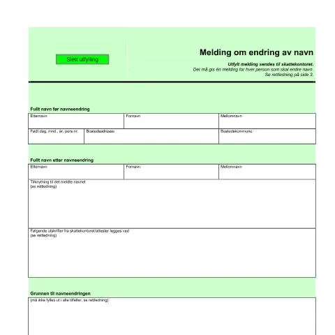 Document preview: Forstå navneendringsprosessen med RF-1453 — Skatt & avgifter (CERFA n°RF-1453)