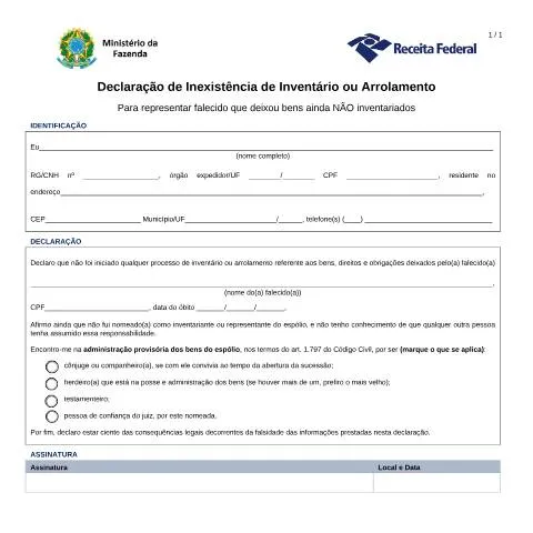 Pré-visualização do documento Importância da Declaração de Inexistência de Inventário — Trâmites administrativos