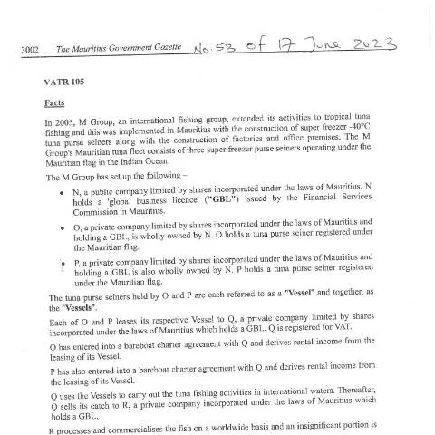 Document preview: Unlocking VATR 105: A Guide for Mauritian Businesses — Taxes (CERFA n°VATR105)