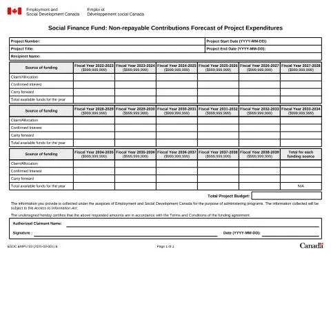 Document preview: Unlocking Funding Opportunities with the Social Finance Fund — Work & employment (CERFA n°EMP5733)