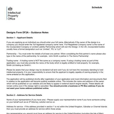 Document preview: How to Register Designs with the UK Intellectual Property Office — Government & admin