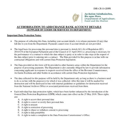 Document preview: Understanding the Animal Welfare Bank Form for Suppliers — Government & admin